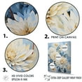 thumbnail image 3 of Designart "Elegance Of Blue And White Mum Flowers III" Mums Floater Framed Wall Art Prints, 3 of 5