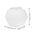 thumbnail image 3 of 2pcs Plastic Candy Jars Cookie Containers Clear Hexagon Candy Snacks Bottles, 3 of 8