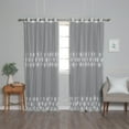 thumbnail image 2 of Aurora Home  Mix and Match Trellis Cut Out Curtains Grey 84 84 Inches, 2 of 5