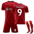 thumbnail image 1 of 21/22 Liverpool Home Salah Fotbollströja träningspaket FIRMINO NO.9 28 (150-160), 1 of 2