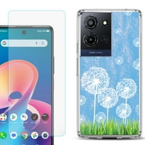 Phone Case for TCL K33 5G, with Screen Protector, by OneToughShield - Dandelion Sky