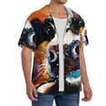 thumbnail image 2 of Fotbe Cow Camisa Estampada de Manga Corta para Hombre, Casual de Verano, Estilo Playero, Sin Arrugas-4X-Large, 2 of 5