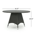 thumbnail image 6 of Oxford Outdoor 5 Piece Grey Wicker Dining Set with Cushions, 6 of 10