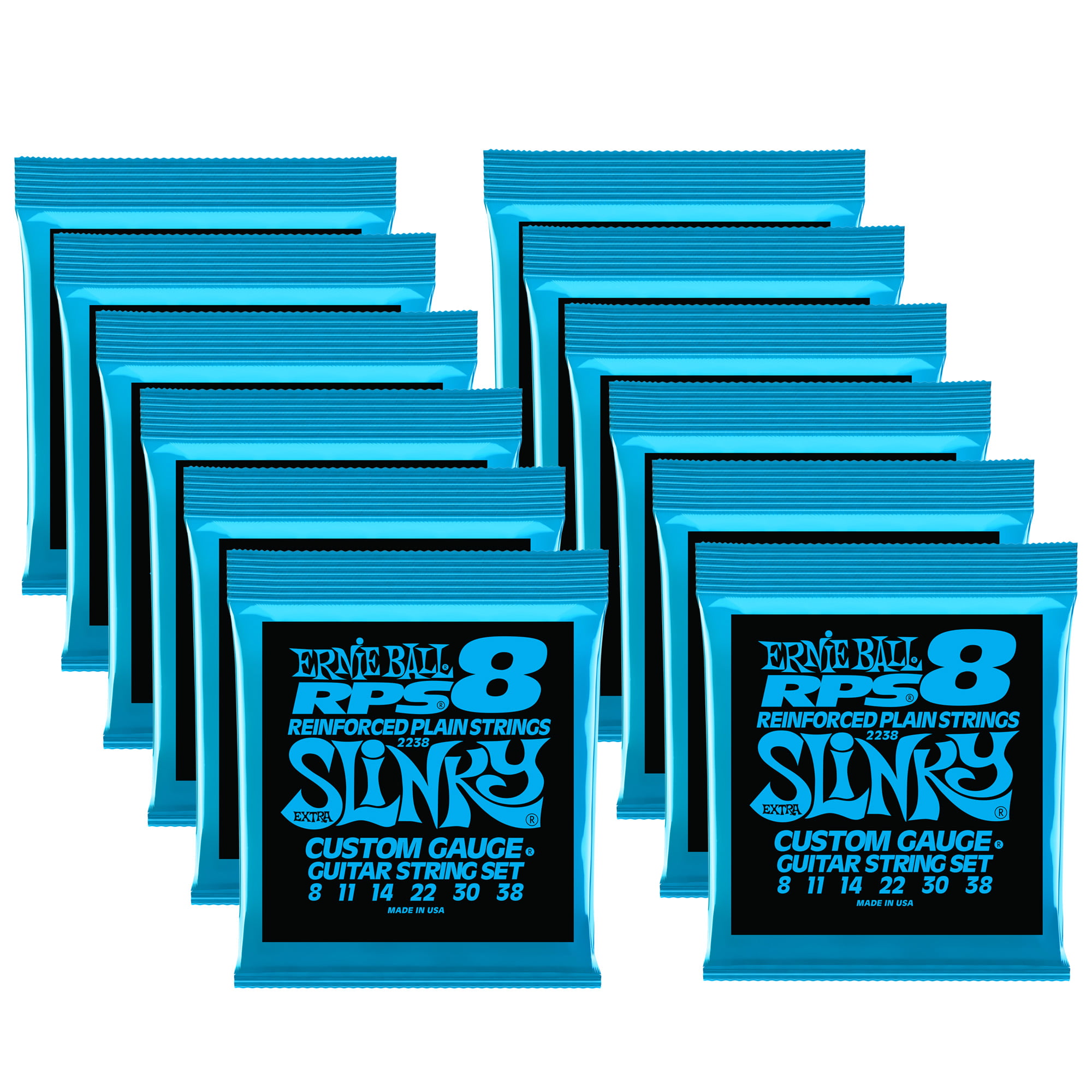 12　Ball　Extra　Strings　2238　Guitar　Electric　RPS　Slinky　Reinforced　8-38　PACK　Ernie