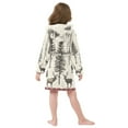 thumbnail image 7 of FORMRS Niños Bathrobe Unisex Hooded Robe Soft Plush Pajamas Sleepwear, Size 10-12T, Black Deer, 7 of 7