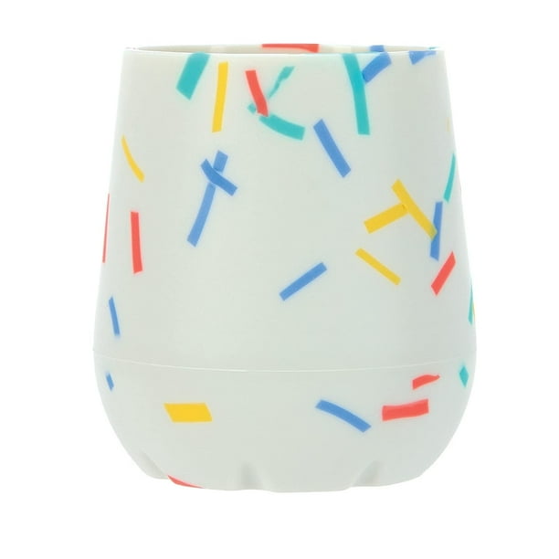 Nuby Silicone Confetti/Sprinkles Primera taza de entrenamiento abierta para bebé: 2 oz