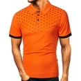 thumbnail image 2 of outfmvch t shirts for men fashion personality casual slim short sleeve dot print t shirt womens tops yellow, 2 of 5