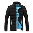 thumbnail image 2 of UTTOASFAY Men Winter Warm Slim Fit Thick Bubble Coat Casual Jacket Outerwear Blue XXXXXXL, 2 of 3