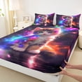 thumbnail image 4 of jejeloiu Rainbow Lovely Kitten Queen Sheet Sets Kids,Kawaii Cat Bed Set For Girls,4-Piece, 4 of 6