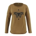 thumbnail image 2 of Otvok Womens Tops O-Neck Loose Long Sleeve T-Shirt Pullover, 2 of 6