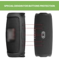 thumbnail image 2 of Silicone Cover Case for JBL Charge 5 Portable Bluetooth Speaker, with Shoulder Strap & Carabiner for Outdoor Travelers/Music Lovers to Beach/Cycling/Hiking/Camping - Protective Pouch Only - Black, 2 of 7