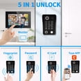 thumbnail image 3 of Wireless Video Door Phone Apartment Intercom System,7 Inch Touch Monitor with Wired 1080P Doorbell,Supporting Fingerprint,RFID Card,Password for Home Tuya,32G, 3 of 8