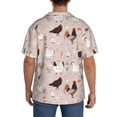 thumbnail image 5 of Vsdgher Funny Chicken Print Men's Wrinkle Free Untucked Cuban Shirt Business Casual Button Down Shirts Short Sleeve Shirt, 5 of 7
