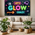 thumbnail image 4 of Neon Theme LET'S GLOW CRAZY Fun Party Banner for Night Event Celebration Indoor Use, 4 of 9