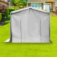 thumbnail image 3 of Gray PE Steel 2.4x2.4x2.4m Waterproof, Sun-Proof And UV-Proof Outdoor Storage Shed, 3 of 10