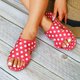 thumbnail image 1 of Sandalias de talla grande para mujer, sandalias de playa con punta abierta y punta ondulada de una línea Wmkox8yii  ytu10197, 1 of 4