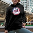 thumbnail image 2 of America Independence 17 Day 76, Black Hooded Sweatshirt or Hoodie, Small, 2 of 5
