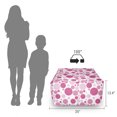 thumbnail image 3 of Pink Polka Dots Rectangle Pouf, Monotone Print of Circles in Different Sizes on a Plain Backdrop, Foot Stool for Living Room Office Ottoman with Cover, 25", Pink Pale Pink White, by Ambesonne, 3 of 4