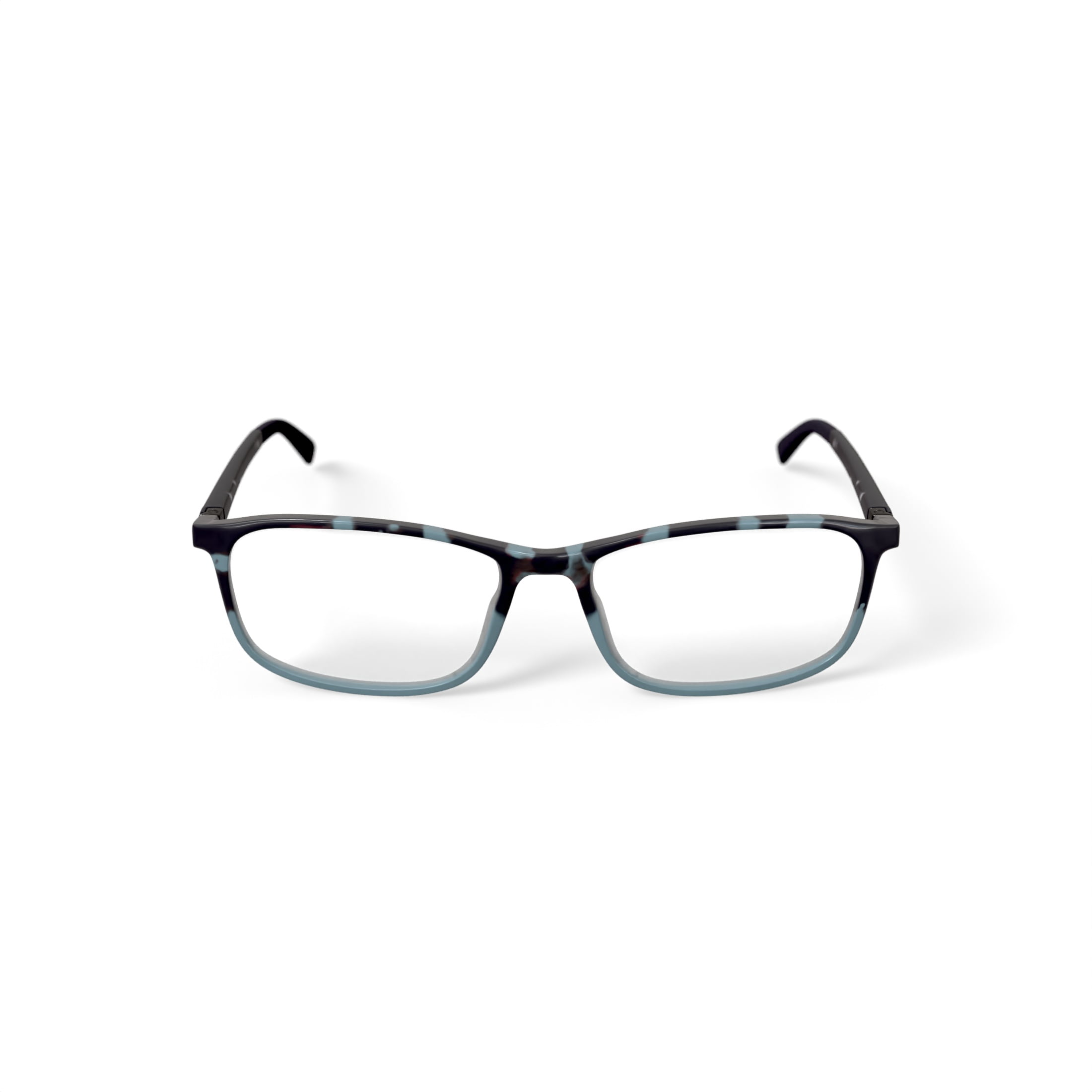 Bio Eyes Men's Arwen Rectangular Prescription Eyeglasses with Case, Green Tortoise Gradient