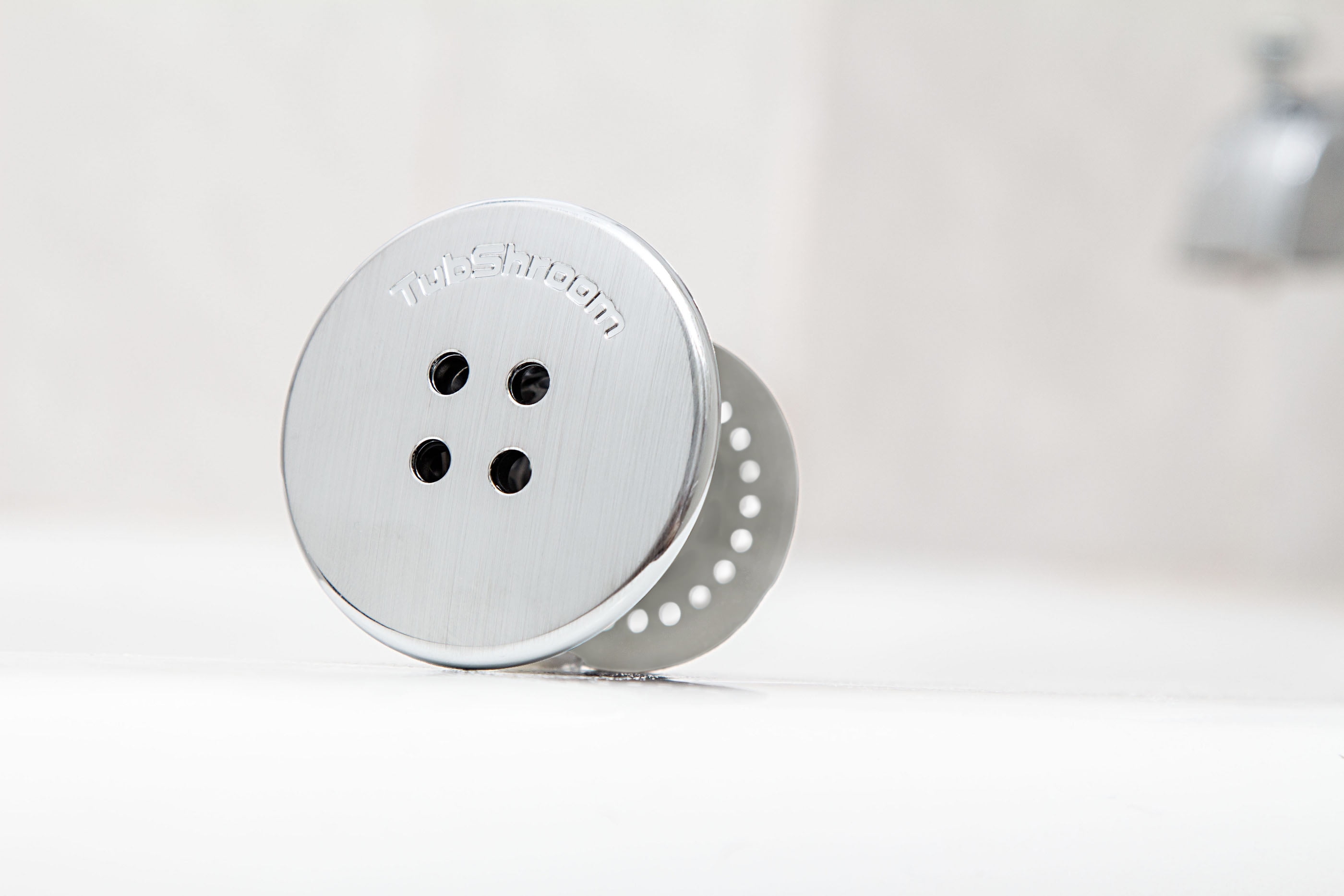 TubShroom Hair Drain Catcher for Bathtub - Silver Edition ASOTV