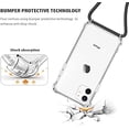thumbnail image 3 of Crossbody Case for iPhone 11 6.1",Clear Soft Slim TPU Phone Case for iPhone 11 with Adjustable Neck Cord Lanyard Strap - Black, 3 of 14
