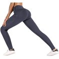 thumbnail image 3 of Pantalones de yoga de cintura alta con bolsillos, control de barriga, pantalones de entrenamiento para mujer Leggings de yoga elásticos en 4 direcciones con bolsillos Adepaton  LRWJ017-15, 3 of 4