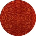 thumbnail image 1 of Ahgly Company Indoor Round Abstract Yellow Modern Area Rugs, 8' Round, 1 of 4
