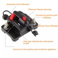 thumbnail image 5 of 60Amp Circuit Breaker for Boat Trolling Motor Marine ATV Trailer Vehicle Stereo Audio Electronic Battery Solar System Inline Fuse with Manual Reset Switch Waterproof DC12V-48V, 5 of 6