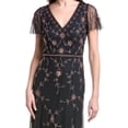 thumbnail image 3 of Adrianna Papell womens  Bead V Neck Long Dress, 2, 3 of 4