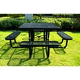 thumbnail image 2 of LifeYard 46" Steel Square Picnic Table,Expanded, Metal Outdoor Table (Black), 2 of 6
