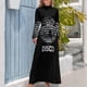 thumbnail image 3 of Vestido largo con mosaico de bola de discoteca Vestido largo para mujer Vestido estilo coreano, 3 of 4