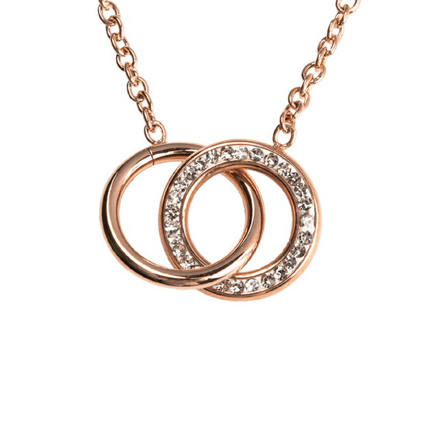 Collar de Mujer LuckyLy Amy Acero Inoxidable Zirconia Cúbica Rosa UNITALLA