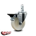 thumbnail image 2 of 4 Inch Nylon Wheel Swivel 3/4 Inch Square Stem Caster with Brake Service Caster, 2 of 2