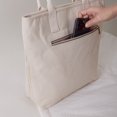 thumbnail image 4 of Sunveno Women's Canvas Tote Bag Should Bag, Beige, 4 of 8