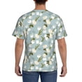 thumbnail image 3 of Bixox Men's Tulips Flowers Printed Short Sleeve Skinny Athletic T-Shirt, 3 of 6