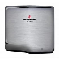 World Dryer  Slimdri- Stainless Steel Brushed- Surface-Mounted Ada Compliant Hand Dryer