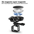 thumbnail image 3 of Magnetic Mount Stand for  3, Aluminum Alloy ABS Lightweight Side 1/4 Screw Hole Multi Angle Adjustable Magnet Bracket Expansion Adapter  for Iron Railing, 3 of 7