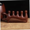 thumbnail image 3 of Masajeador de cuero cabelludo de madera con peine de dientes anchos para masaje relajante de cuello y cabeza. Diseño ergonómico natural., 3 of 5