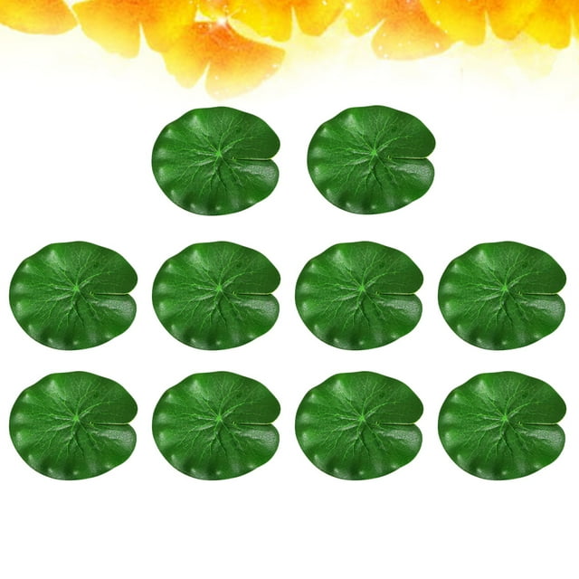 unbranded 10Ud Adorno De Hojas De Loto Para Peceras Y Estanques Con