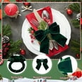 thumbnail image 3 of MODANU 6Pcs Christmas Bow Napkin Rings, Red Velvet Bow Tie Napkin Holder for Thanksgiving, Xmas, Wedding, Birthday Party Dinner Table Decoration, 3 of 7