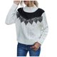 thumbnail image 2 of Pntutb Moda Mujer Casual Color sólido Cuello alto Costura de encaje Suéter de manga larga Pntutb Pntutb-4883, 2 of 9