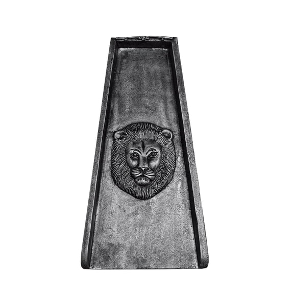 Silver Lion Alligator 24-in Cast Aluminum Downspout Gutter Splash Block