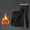 thumbnail image 1 of Thermal Underwear for Men Long Johns With Fleece Lined Set Set Cold Weather Winter Top Bottom, 1 of 5