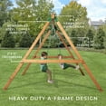 thumbnail image 4 of Backyard Discovery Durango Cedar Wood A-Frame Swing Set, Two Belt Swings, Pinch-Free Ropes, 4 of 8