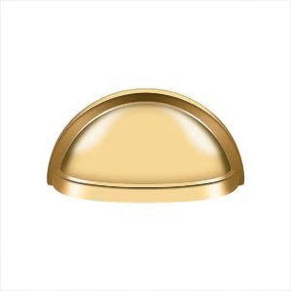 Deltana K43CR003 Oval Shell Handle Pull 3-1/2" in PVD Polished Brass