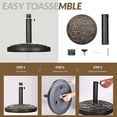 thumbnail image 5 of Elevon 35 Pound Heavy Duty Round Outdoor Umbrella Base for Garden and Patio, Bronze, 5 of 5