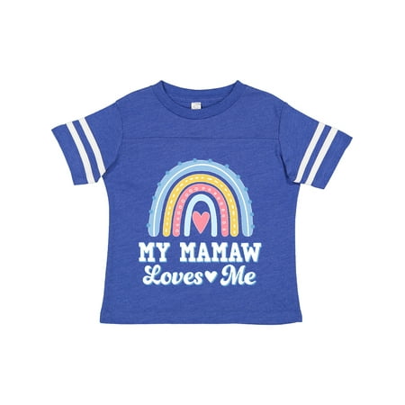

Inktastic My Mamaw Loves Me Girls Retro Rainbow Gift Toddler Toddler Girl T-Shirt