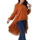thumbnail image 4 of INSPIRAR CHIC Blusas Asimétricas de Manga Larga con Cuello Redondo para Mujeres, Casual y Elegante, Talla M, Caramelo, 4 of 5