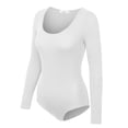 thumbnail image 2 of KOGMO Womens Round Neck Long Sleeve Bodysuit Leotard Made in USA, 2 of 6