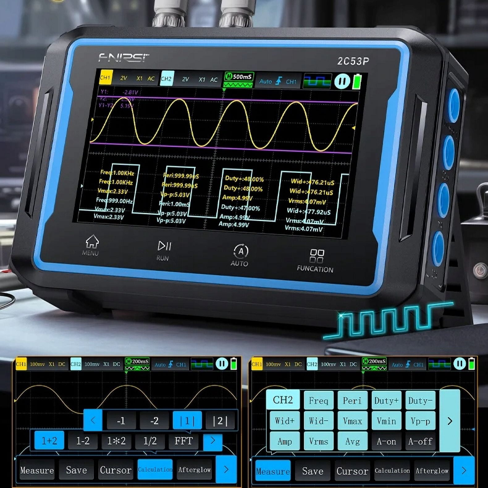 Digital multimeter signal meter oscilloscope 3in1 FNIRSI 2C53P